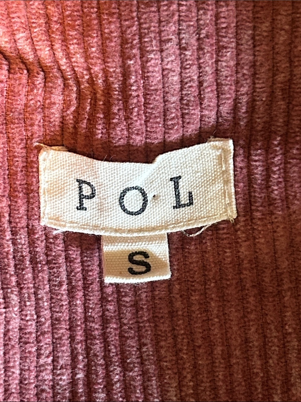 NWOT POL Open Front Oversized Corduroy Blazer Shacket in Dusty Rose Pink Women S - Picture 6 of 11